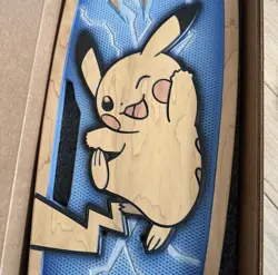 Pokemon Center X Bear Walker Pikachu Skateboard Wood Boxed Rare Collectible - Image 4