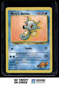 2000 Pokemon Gym - Heroes Misty’s Horsea #86/132 - Image 1