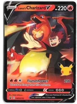 Lance's Charizard V SWSH133 Promo SWSH Black Star Pokemon - Image 1