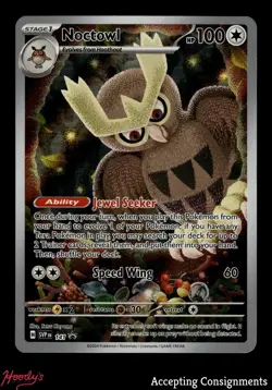 2024 Pokemon Scarlet & Violet Black Star Promo ETB #141 Noctowl FULL ART - Image 1