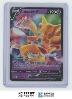 2021 Pokemon SWSH Black Star Promo Holo FR Alakazam V #SWSH083 - Image 1