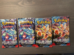 Pokemon TCG Scarlet & Violet Stellar Crown Sealed Booster Pack Lot of 4 - Image 1