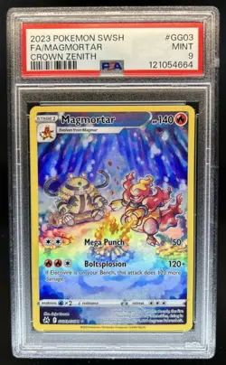 2023 Pokemon SWSH Crown Zenith Magmortar Galarian Gallery #GG03/GG70 PSA 9 - Image 1