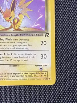 Pokemon TCG Dark Jolteon 38/82 Unlimited Team Rocket 2000 LP/NM - Image 4