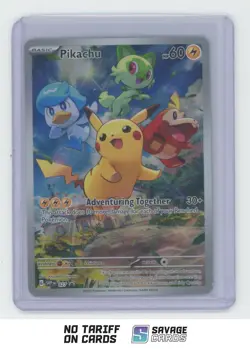 2023 Pikachu SVP Paldea Evolved ETB Holo Pikachu #027 - Image 1