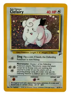 Clefairy - 6/130 Base Set 2 1999 WOTC - Holo - Pokemon TCG - Image 1