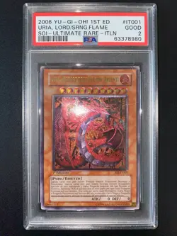 YUGIOH URIA ARDENTI ULTIMATE RARE SOI-IT001 1ST PRIMA EDITION ITA ITALIAN PSA 2 - Image 2
