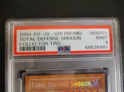 2004 YuGiOh Total Defense Shogun - Holo Collector Tins Promo CT1-EN001 PSA 9 - Image 2