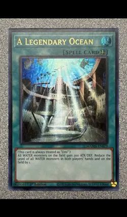 x3 A Legendary Ocean - Mint Playset - MAMA-EN079 Ultra Rare 1st Edition Yugioh - Image 1