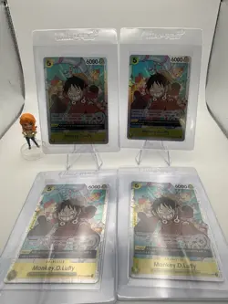 Bandai One Piece Card Game OP07 Foil SR Monkey.D.Luffy OP07-109 x4 - Image 1