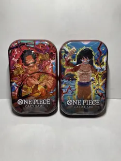 NEW Monkey.D.Luffy and Gol.D.Roger Vol. 1 Tins One Piece TCG Sealed Lot - Image 1