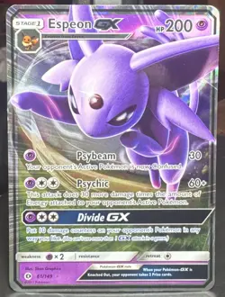Pokemon Pokemon TCG Espeon GX 61/149 SM Base Set Ultra Rare (Full Art) Holo Card - Image 1