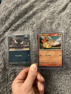 Ascended Heroes Charmander 020/217 + Gastly 123/217 Cosmo Foil Holo Pokemon Card - Image 1