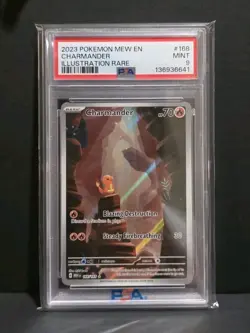 Pokemon Charmander TCG Scarlet Violet-151 Illustration Rare Card 168/165 PSA 9 - Image 1