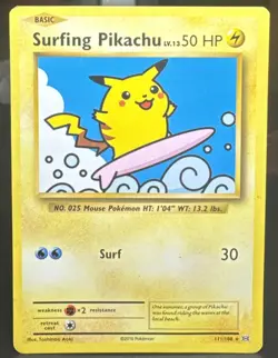 Pokemon Pokemon TCG Surfing Pikachu 111/108 Evolutions Regular Card - Image 1