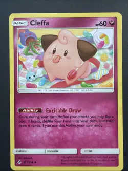 Cleffa 131/214 Uncommon SM10 SM - Unbroken Bonds NM Pokemon Card - Image 1