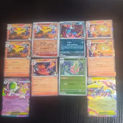 Pokemon MEGN Set Holo Card Lot 2025 Typhlosion, Cinderace, Magcargo, 12 Cards - Image 1