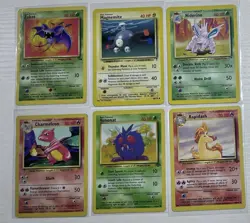 Vintage Pokemon Cards, 6 Common Card 44/64 63/64 56/110 80/110 24/102 57/62 HP - Image 1
