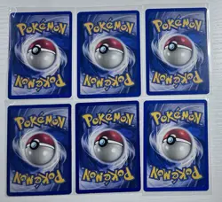 Vintage Pokemon Cards, 6 Common Card 44/64 63/64 56/110 80/110 24/102 57/62 HP - Image 2