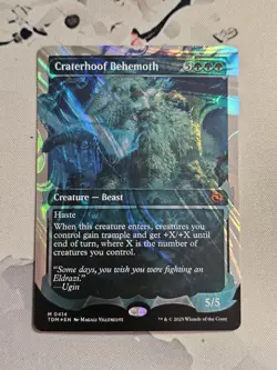 Mtg Tarkir Dragonstorm Craterhoof Behemoth Halo Foil Nm - Image 1