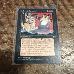 English MTG Regular Infernal Darkness Ice Age Magic the Gathering - Image 1