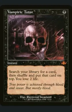 Vampiric Tutor (Retro Frame) Dominaria Remastered Foil - Image 1