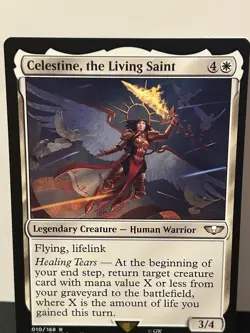 Celestine, the Living Saint (Regular) - Warhammer 40000 010/168 MTG Rare - Image 1