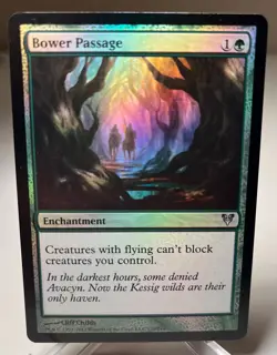Magic MTG Bower Passage - Avacyn Restored *Foil* Light Play Green Uncommon EDH - Image 1