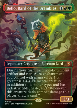 MTG Bello, Bard of the Brambles Borderless Foil ** blc ** En (NM) - Image 1
