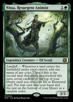 1x Nissa, Resurgent Animist - Foil NM-Mint, English March of the Machine: The Af - Image 1