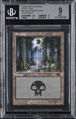 1999-00 MAGIC: THE GATHERING PROMOS GURU LAND, GURU PROGRAM P SWAMP BGS 9 - Image 1