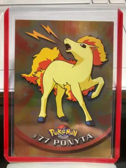 2000 Topps Pokemon TV Animation Edition #77 Ponyta Holo Foil Slightly-Used - Image 1