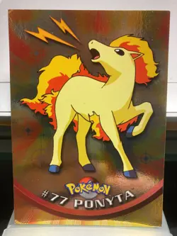 2000 Topps Pokemon TV Animation Edition #77 Ponyta Holo Foil Slightly-Used - Image 2