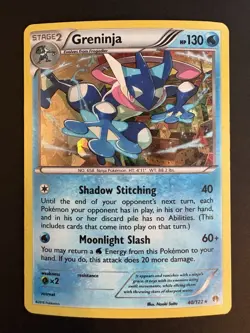 Greninja 40/122 Rare Cracked Ice Holo Breakpoint Pokemon TCG Card MP - Image 1