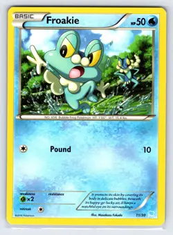 Froakie 11/30 XY Trainer Kit: Pikachu Libre & Suicune Pokemon Card Promo - Lp - Image 1