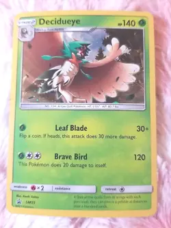 Decidueye #SM55 Cosmic Holo Rare Black Star Promo Sun and Moon Pokemon 2017 - Image 1