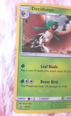 Decidueye #SM55 Cosmic Holo Rare Black Star Promo Sun and Moon Pokemon 2017 - Image 2