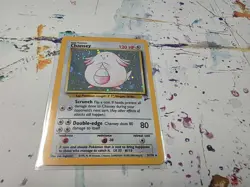 Pokemon TCG Chansey 3/130 Base Set 2 Holo Swirl - Image 2