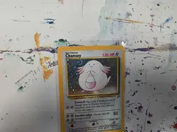 Pokemon TCG Chansey 3/130 Base Set 2 Holo Swirl - Image 3