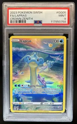 2023 Pokemon SWSH Crown Zenith Lapras Galarian Gallery #GG05/GG70 PSA 9 - Image 1
