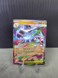 Mega Charizard X EX 013/094 Me02: Phantasmal Flames Holo Pokemon TCG NM - Image 1