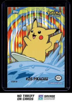 2000 Pokemon Topps TV Animation S2 Stick Ons Pikachu #8 - Image 1