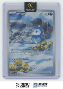 2025 Pokemon Mega Evolution Phantasmal Flames Holo Piplup #098/094 - Image 1
