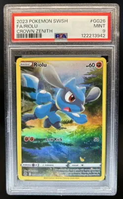 2023 Pokemon SWSH Crown Zenith Riolu Galarian Gallery #GG26/GG70 PSA 9 - Image 1