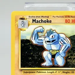 Pokemon Machop 52/102 Machoke 34 /102 Base Set Unlimited Vintage 1999 LP - Image 3
