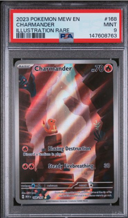 Charmander #168 - Pokemon Scarlet & Violet 151 Illustration Rare - PSA 9 - Image 1