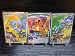 Pokemon TCG First Partner Illustration Collection Series 1 Kanto GEN 1 Starters - Image 1
