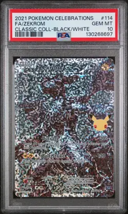 2021 POKEMON CELEBRATIONS CLASSIC COLLECTION #114 FULL ART/ZEKROM PSA 10 - Image 3