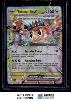 2024 Pokemon Scarlet & Violet Surging Sparks Tatsugiri ex #142/191 - Image 1