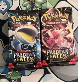 Pokemon TCG Scarlet & Violet Paldean Fates Booster Pack x22 - Image 1